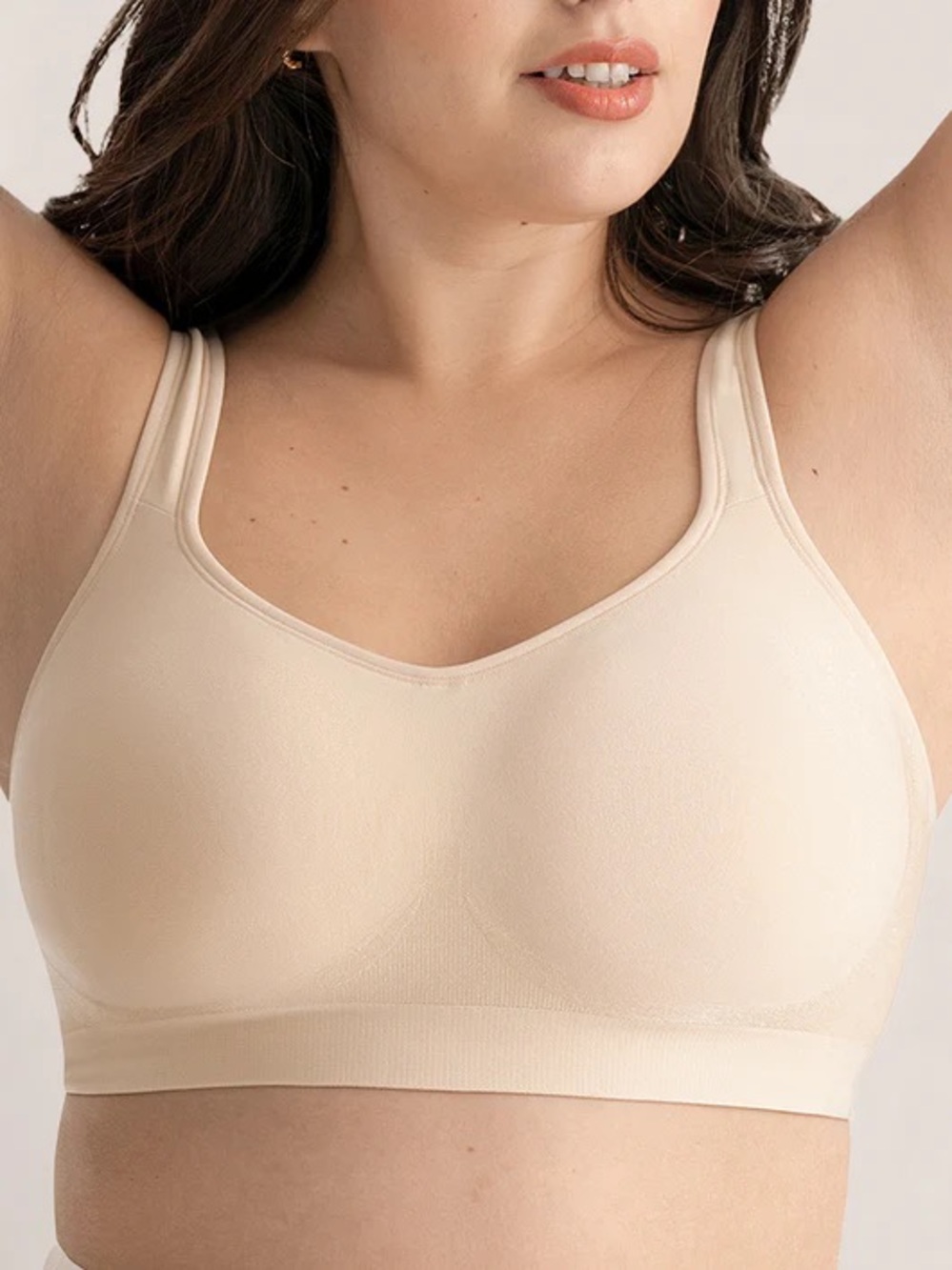 Truekind Daily Comfort Wireless Shaper Bra Size 2XL Color Chai NEW